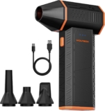 WOLFBOX MF50 Compressed Air Duster-110000RPM Super Power Electric Air Duster, 3-Gear Adjustable Mini Blower with Fast Charging, Dust Blower for Computer, Keyboard, House, Outdoor and Car