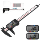 Digital Caliper, Esydon Upgraded Calipers 6 inch, Measuring Tool, Electronic Ruler, with Large LCD Screen, Auto-Off Feature, Inch and Millimeter Conversion, Plastic Case, Perfect for Household, DIY