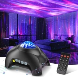 Northern Galaxy Light Aurora Projector with 33 Light Effects, LED Star Projector for Bedroom Nebula Lamp, Remote Control, White Noises, Bluetooth Speaker for Parties