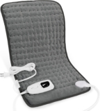 Heating Pad-Electric Heating Pads for Back,Neck,Abdomen,Moist Heated Pad for Shoulder,Knee,Hot Pad for Arms and Legs,Dry&Moist Heat & Auto Shut Off(Charcoal Gray, 12”×24′)
